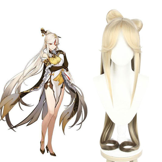 Game Genshin Impact Ningguang Blond Gradient Cosplay