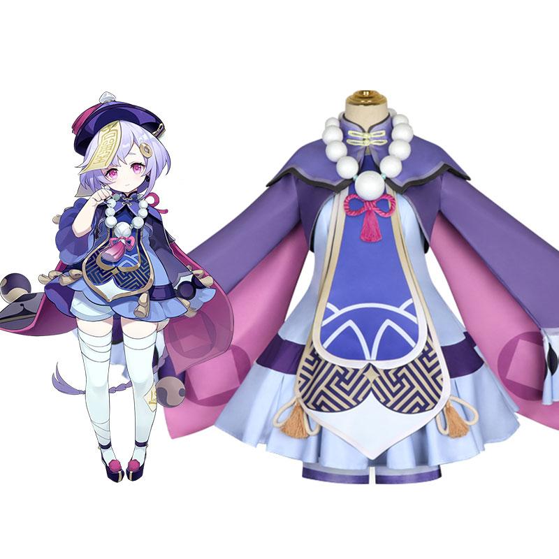 Game Genshin Impact Qiqi Icy Resurrection Cosplay Costume