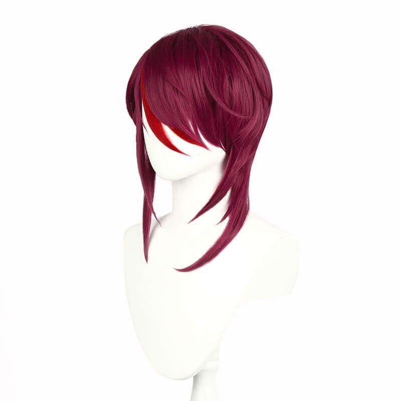 Game Genshin Impact Rosaria Wine Red Short Cosplay Wigs