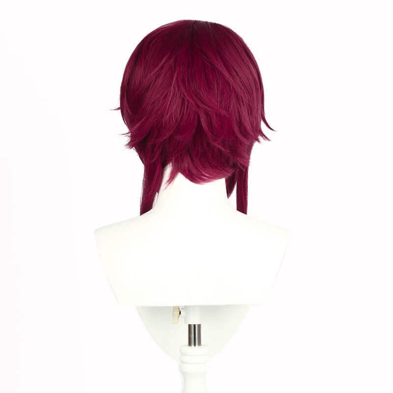 Game Genshin Impact Rosaria Wine Red Short Cosplay Wigs