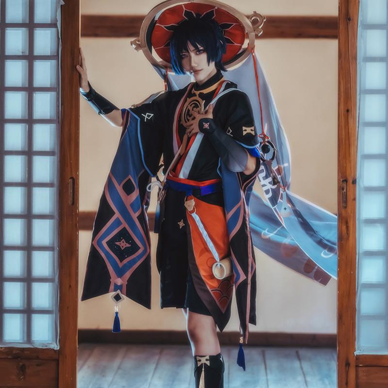 Game Genshin Impact Scaramouche Cosplay Costume