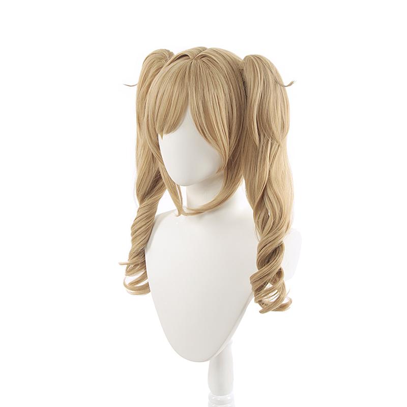 Game Genshin Impact Shining idol Barbara Brown Yellow Curly Cosplay Wigs