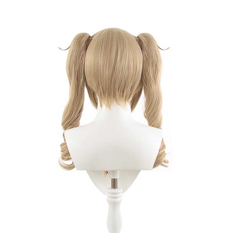 Game Genshin Impact Shining idol Barbara Brown Yellow Curly Cosplay Wigs