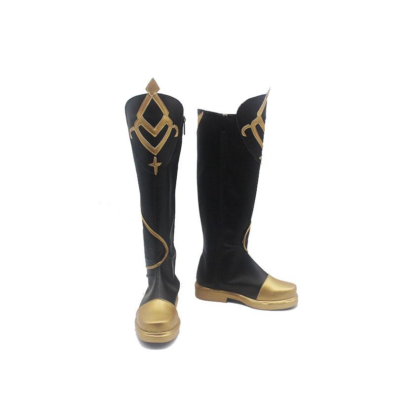 Game Genshin Impact Traveler Aether Cosplay Shoes