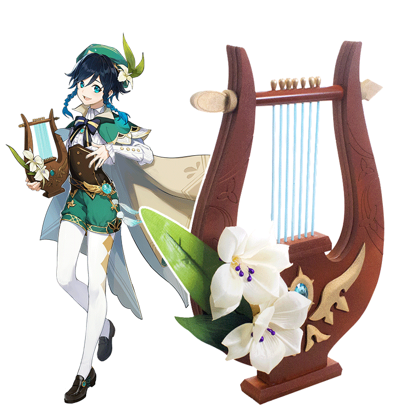 Game Genshin Impact Venti Zither Cosplay Prop