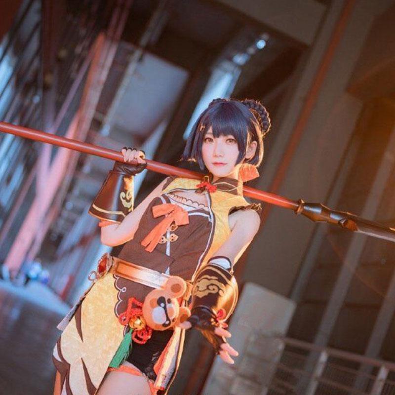 Game Genshin Impact Xiangling Cosplay Costume
