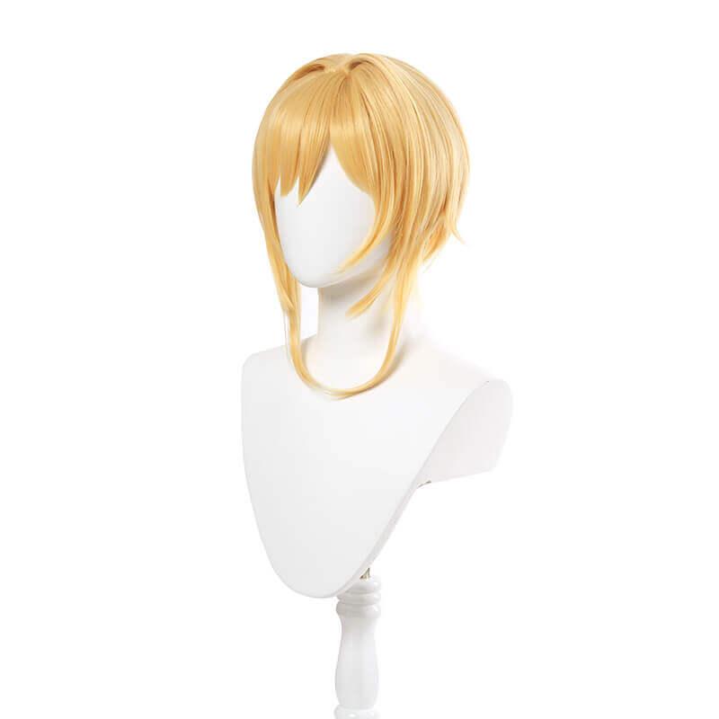 Game Genshin Impact Ying Blonde Short Straight Cosplay Wigs