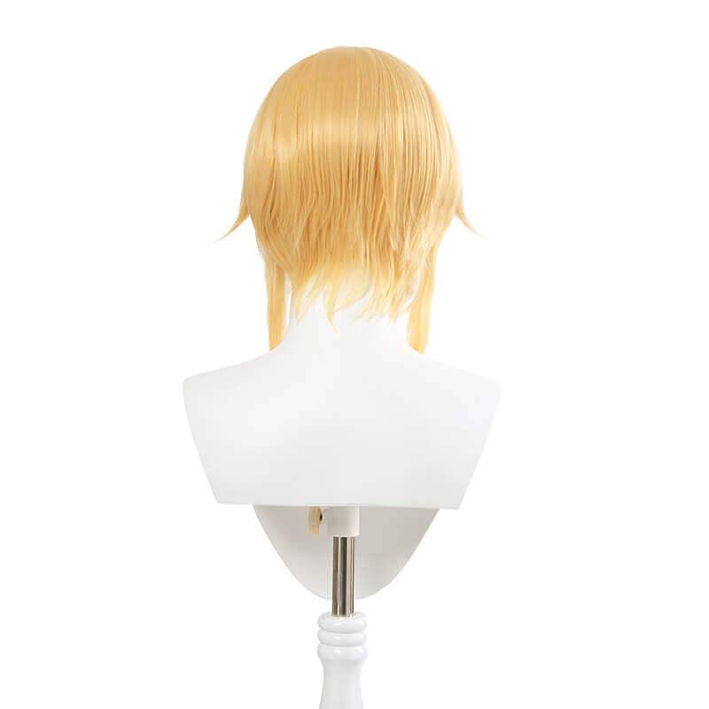 Game Genshin Impact Ying Blonde Short Straight Cosplay Wigs