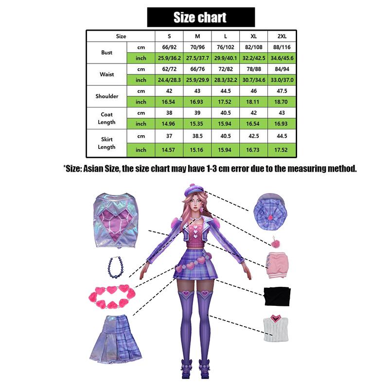LOL Heartache & Heartthrob Caitlyn Cosplay Costume Halloween Costume