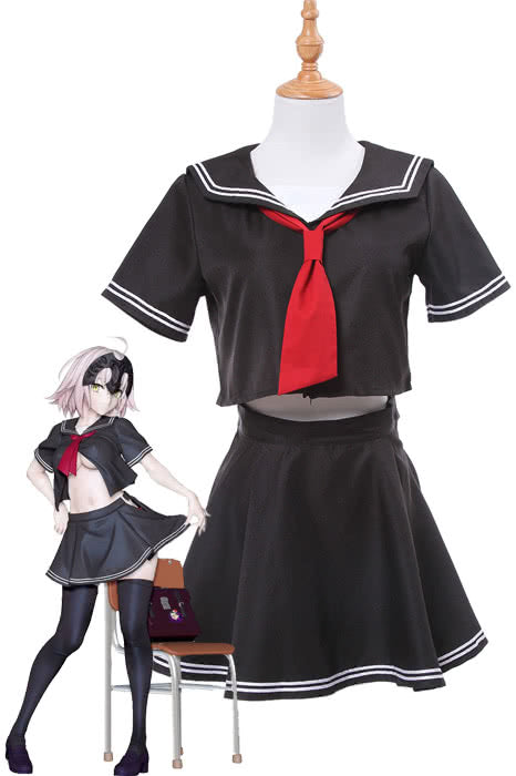 Fate/Grand Order Fate Go Jeanne d'Arc Black Uniform Cosplay Costumes