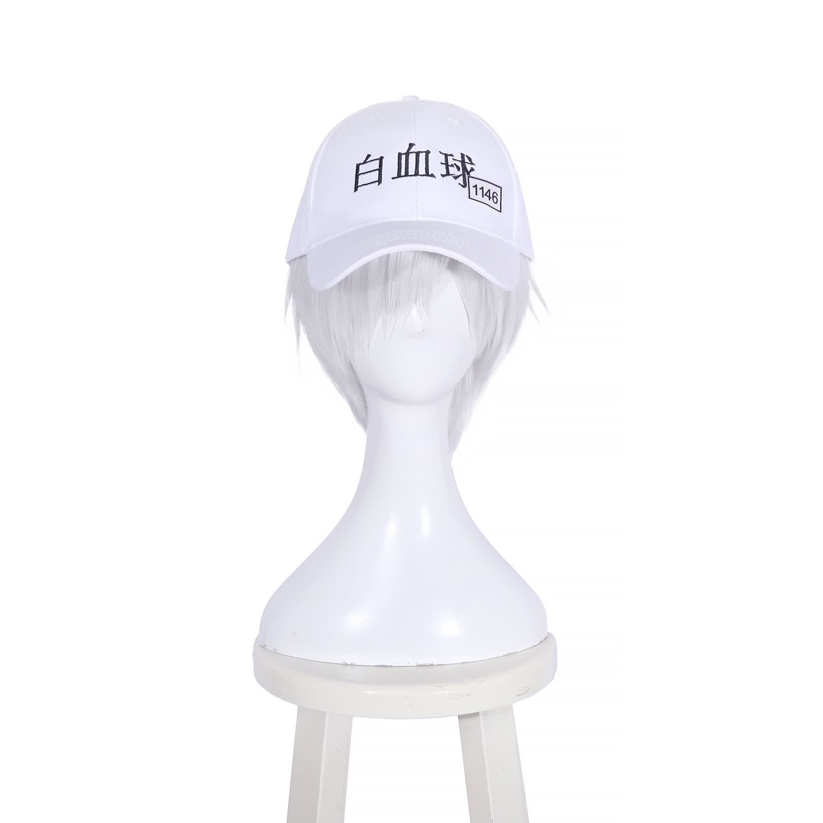 Hataraku Saibou Cells At Work White Blood Cell U-1146 Short W hite Cosplay Wigs