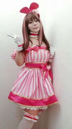 Youtuber Kizuna AI Woman Pink Dress Cosplay Costume