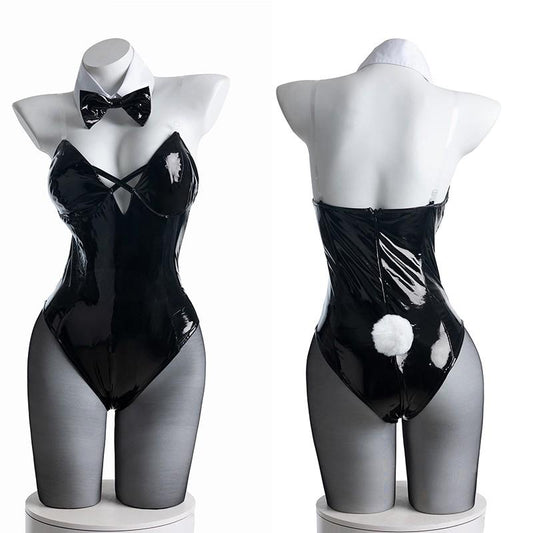 General Black Bunny Girl Leather Cosplay Costume StyleB