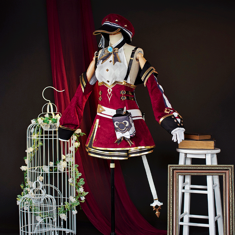 Genshin Impact Charlotte Fontaine Cosplay Costume