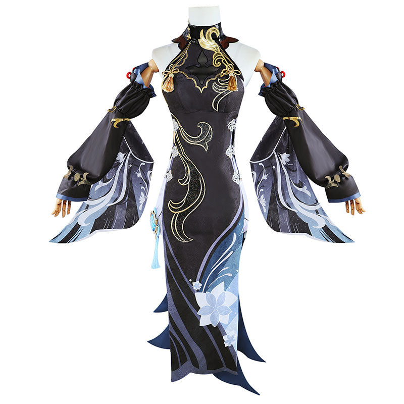 Genshin Impact Lantern Rite Frostflower Dew Shenhe Cosplay Costume