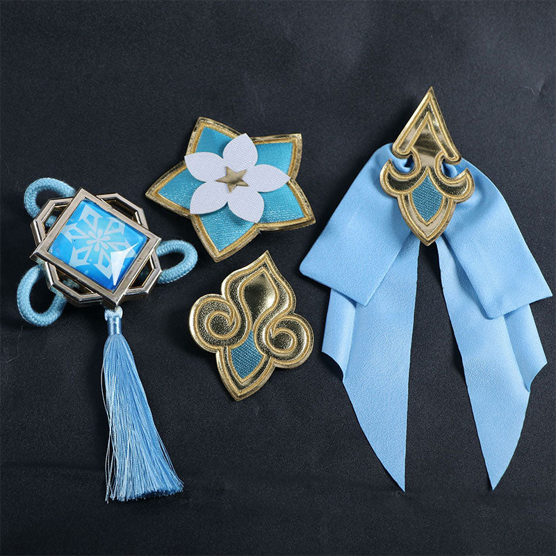 Genshin Impact Lantern Rite Frostflower Dew Shenhe Cosplay Costume