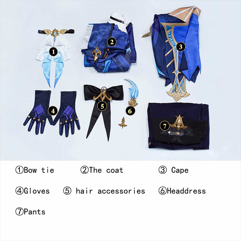 Genshin Impact Neuvillette Fontaine Chief Justice Cosplay Costume