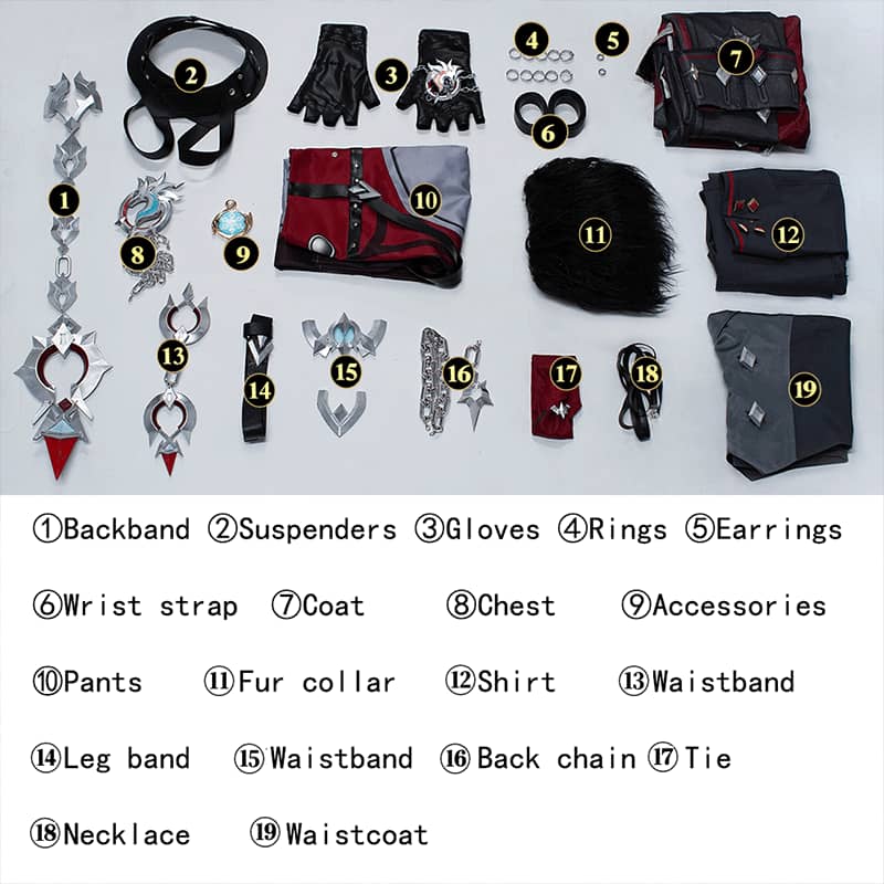 Genshin Impact Wriothesley Duke Fontaine Cosplay Costume