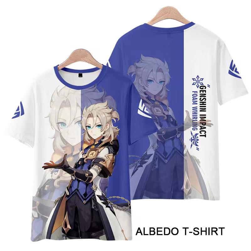 Genshin Impact Albedo T-shirt Cosplay Costume