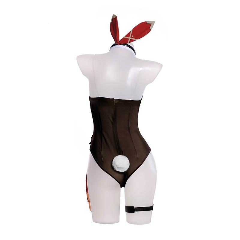 Genshin Impact Amber Fanart Bunny Girl Cosplay Costume