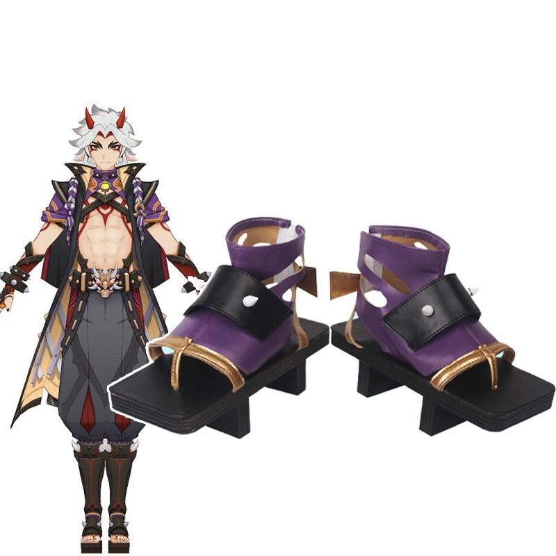 Game Genshin Impact Arataki Itto Cosplay Shoes