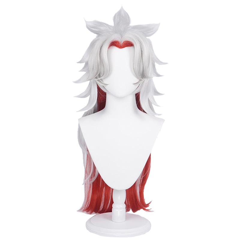 Genshin Impact Arataki Itto Grey Mixed Red Long Cosplay Wigs