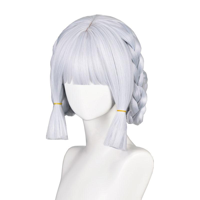 【In Stock】Genshin Impact Ayaka Kamisato Springbloom Missive Light Grey Cosplay Wigs