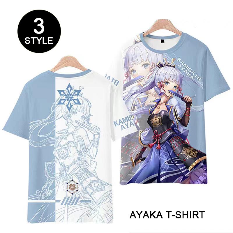 Genshin Impact Ayaka T-shirt Cosplay Costume