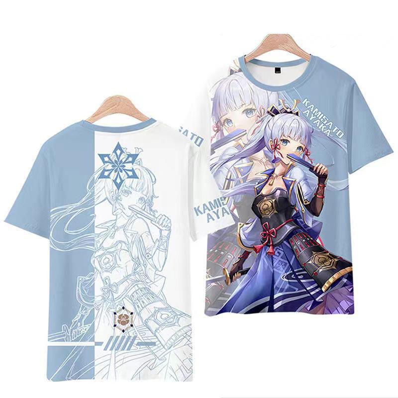 Genshin Impact Ayaka T-shirt Cosplay Costume