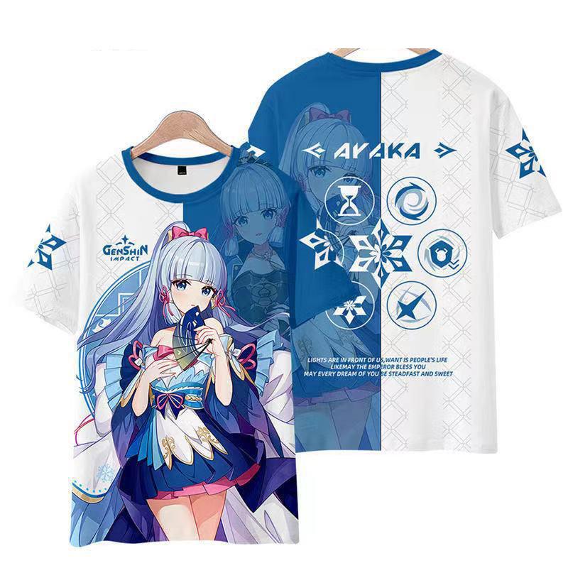 Genshin Impact Ayaka T-shirt Cosplay Costume