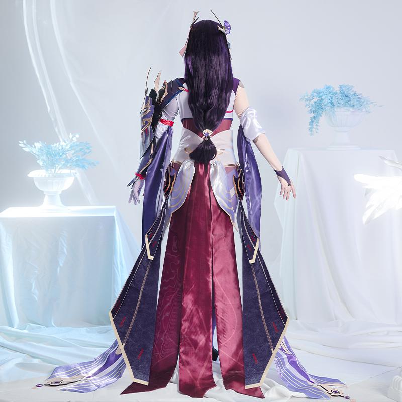 Genshin Impact Baal Raiden Shogun Magatsu Mitake Narukami no Mikoto Purple Long Cosplay Wigs