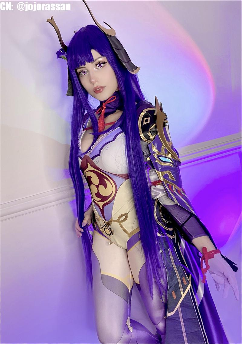 Genshin Impact Baal Raiden Shogun Magatsu Mitake Narukami no Mikoto Purple Long Cosplay Wigs