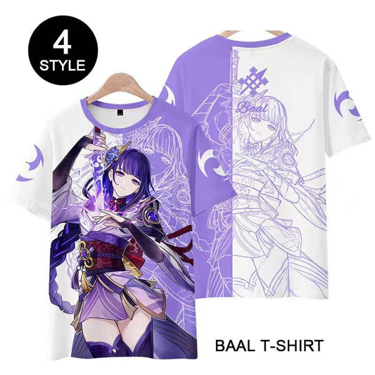 Genshin Impact Baal T-shirt Cosplay Costume