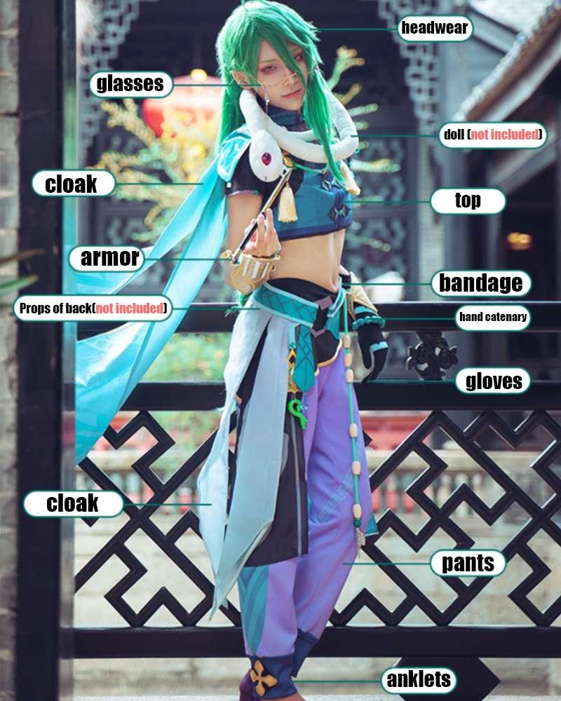 Game Genshin Impact Baizhu Cosplay Costume