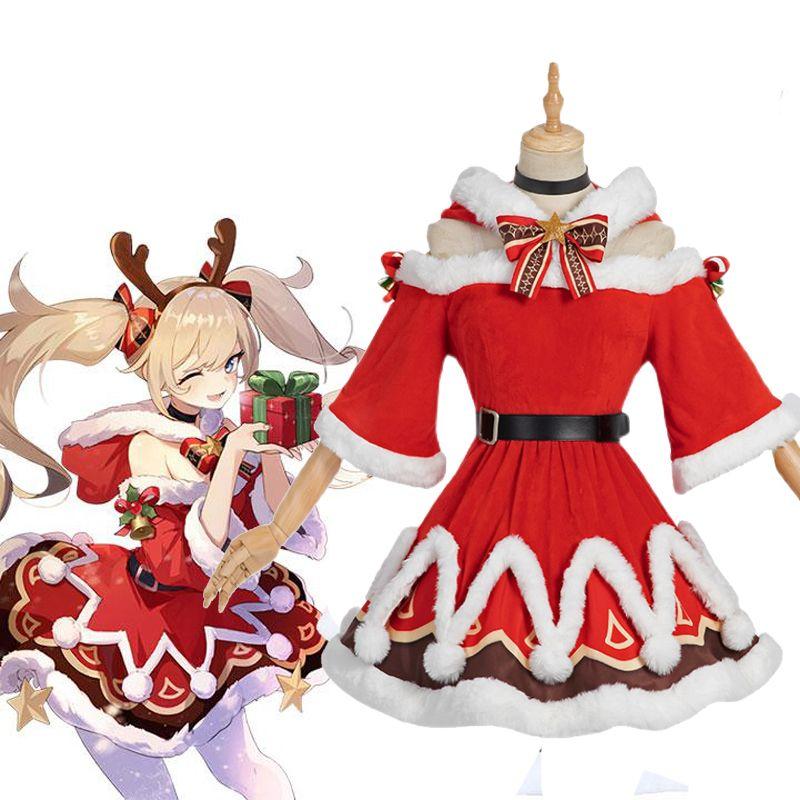 Genshin Impact Barbara Christmas Cosplay Costume