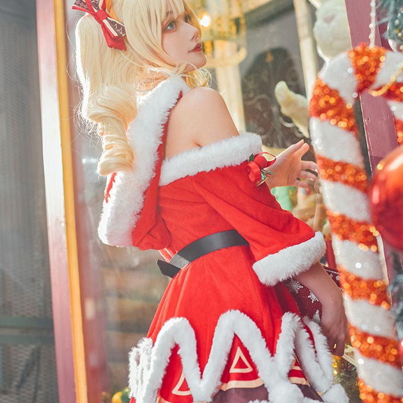 Genshin Impact Barbara Christmas Cosplay Costume