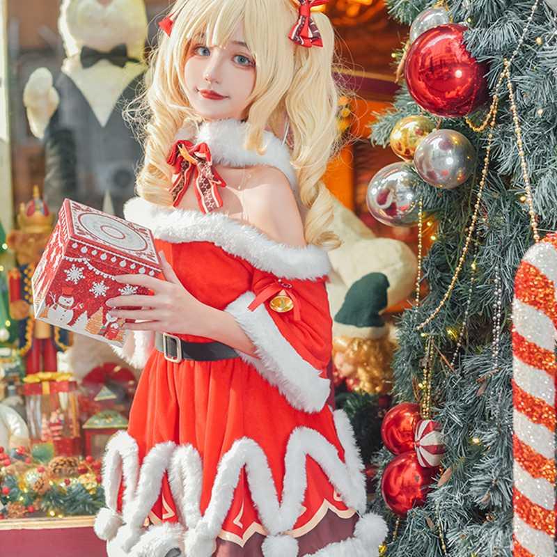 Genshin Impact Barbara Christmas Cosplay Costume