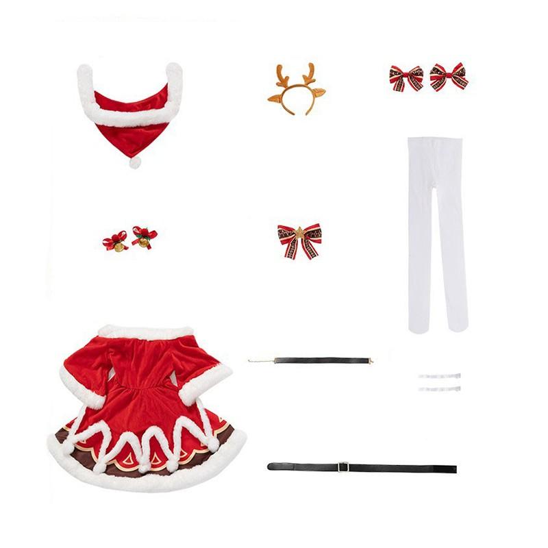Genshin Impact Barbara Christmas Cosplay Costume