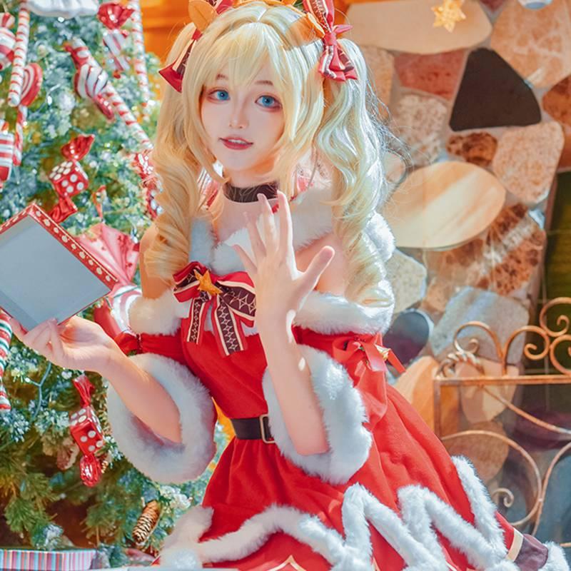 Genshin Impact Barbara Christmas Cosplay Costume