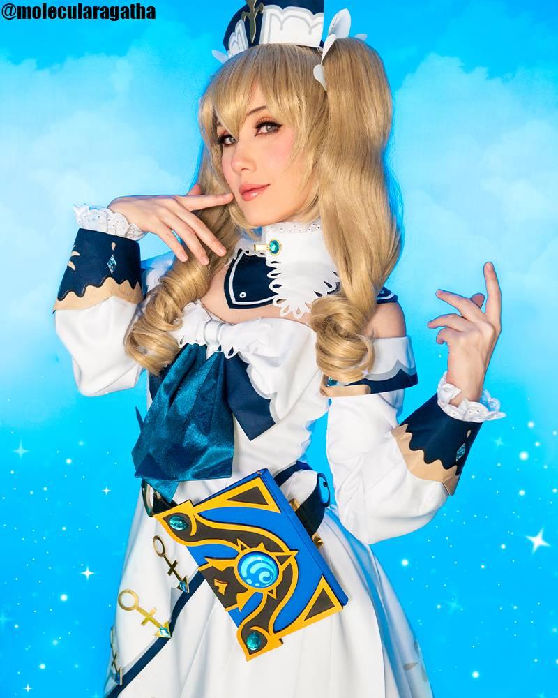 Game Genshin Impact Shining idol Barbara Brown Yellow Curly Cosplay Wigs
