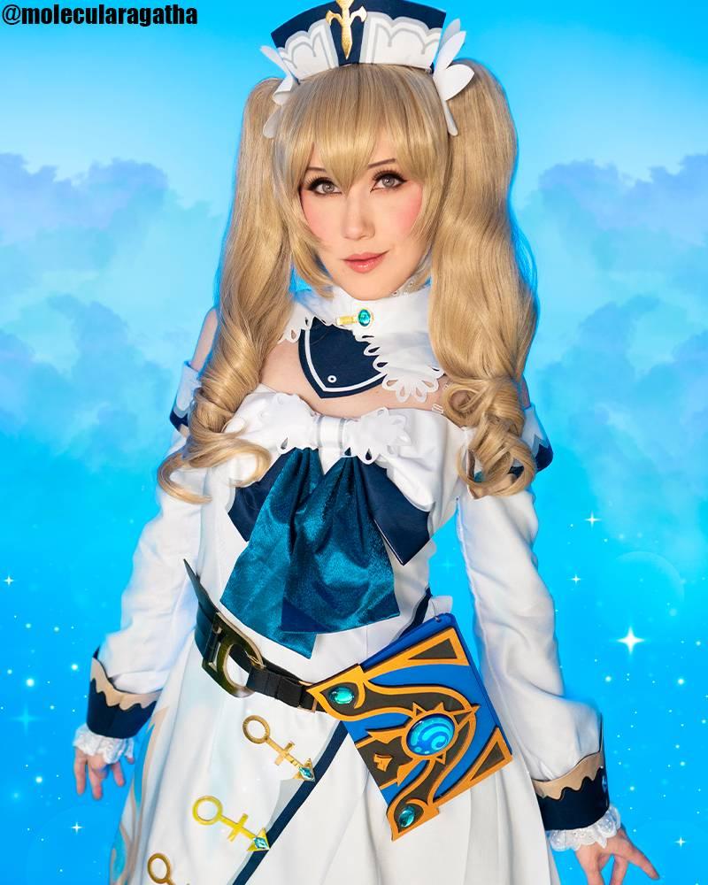 Game Genshin Impact Shining idol Barbara Brown Yellow Curly Cosplay Wigs