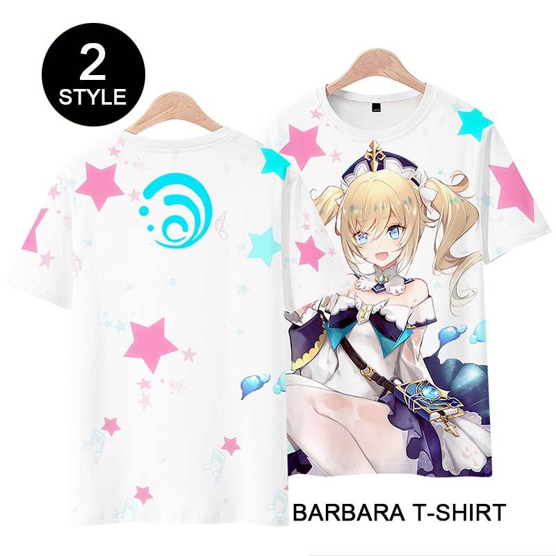 Genshin Impact Barbara T-shirt Cosplay Costume