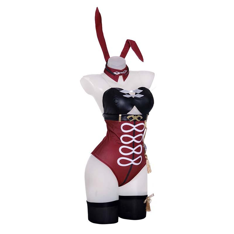Genshin Impact Beidou Fanart Bunny Girl Cosplay Costume