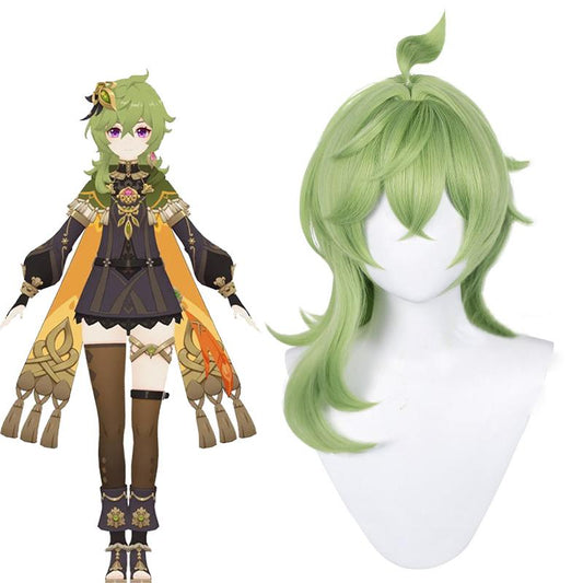 Game Genshin Impact Sumeru Collei Green Cosplay Wigs