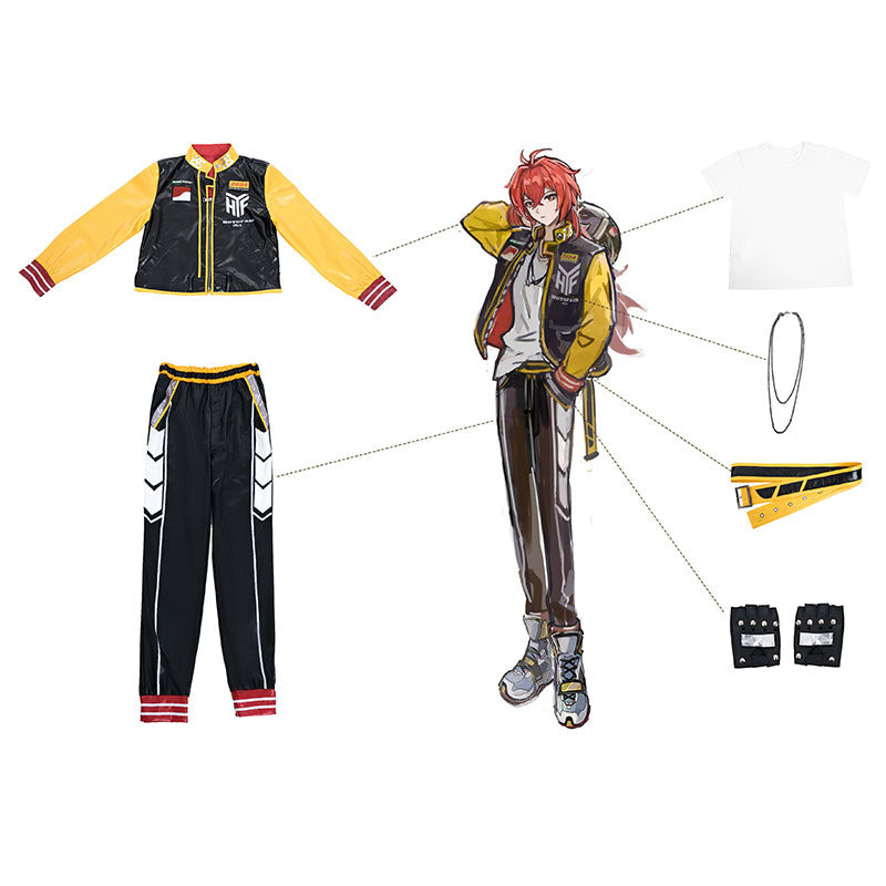Genshin Impact Diluc Racing Suit Cosplay Costume