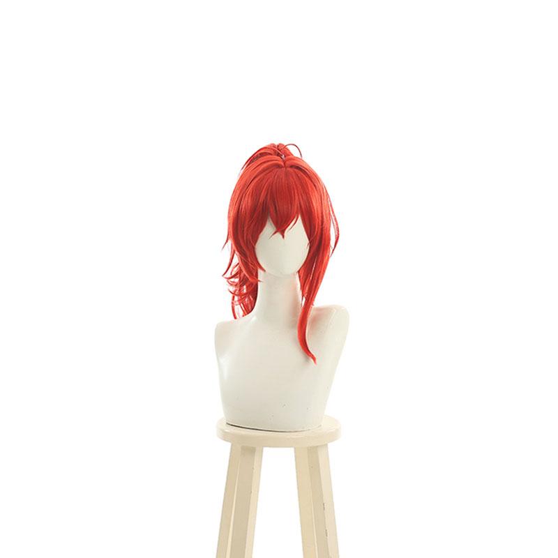 Game Genshin Impact Diluc Ponytail Red Cosplay Wigs