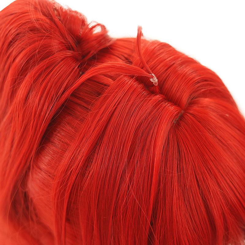 Game Genshin Impact Diluc Ponytail Red Cosplay Wigs