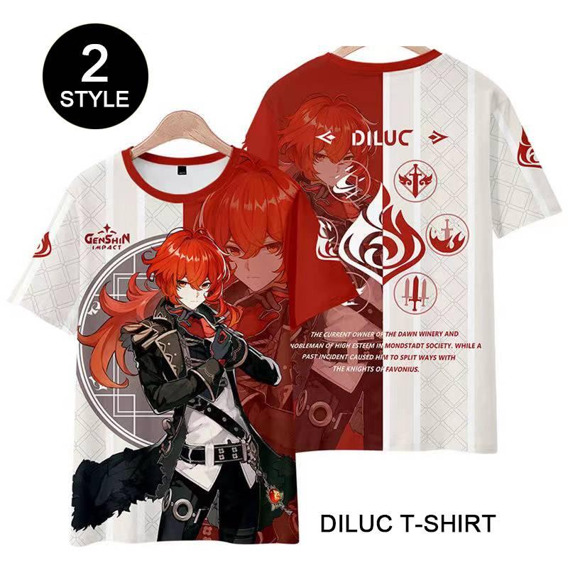 Inspired by Genshin Impact Diluc T-shirt Cosplay Costume