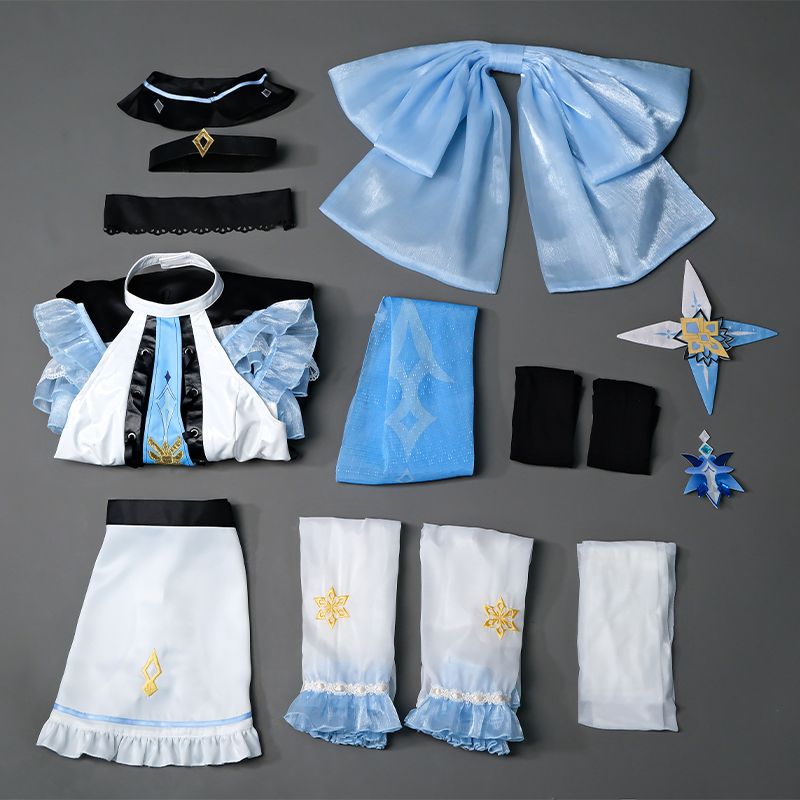 Genshin Impact Eula Cosplay Costume Maid Fanart Cosplay Costume