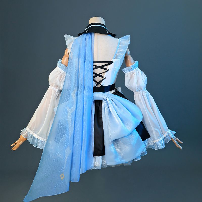 Genshin Impact Eula Cosplay Costume Maid Fanart Cosplay Costume